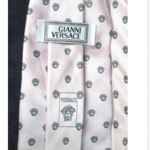 SOLD GIANNI VERSACE PINK TIE MEDUSA HEAD LOGO-SOLD